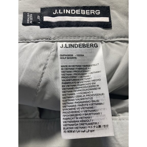 New J. Lindberg High Rise Golf Shorts Mens 40 Gray Stretch Luxury Designer - Picture 6 of 7
